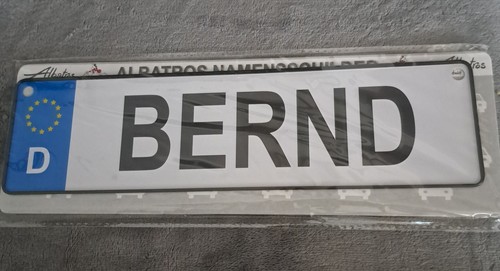 Namensschild bernd 5x6 - namensschild, 25,5x6,5cm